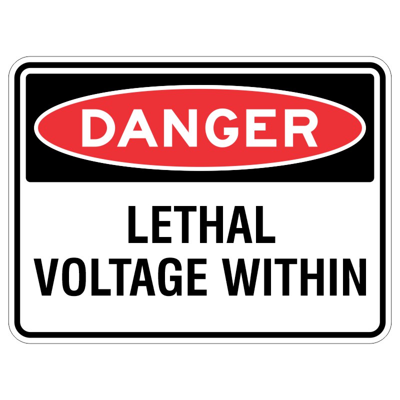 This sign is like a magic shield that warns you in bright colors to stay away from areas with super powerful electricity that could hurt you really badly.