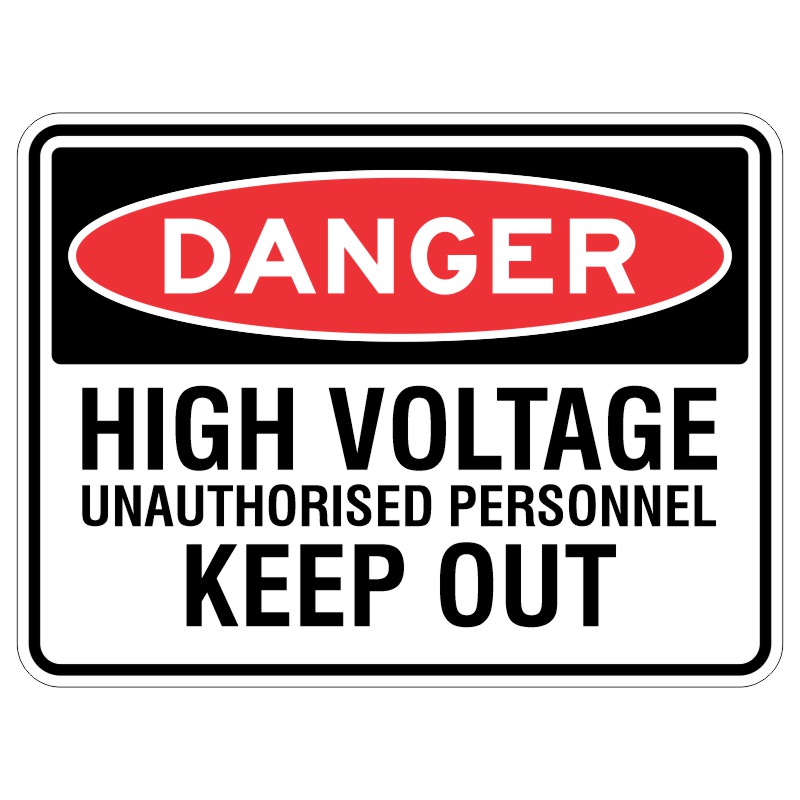 This sign is like a super important superhero cape that keeps everyone safe from the bad guys. It's made of super strong aluminum and has a special shield to protect it from the sun. It tells people who aren't supposed to be there to stay away so they don't get hurt.
