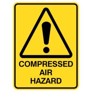 We have durable aluminum signs that enhance safety around air-powered machines. Weather-resistant and long-lasting, they stay bright and clear, serving as effective reminders to promote caution. They're easy to install and help keep everyone safe.