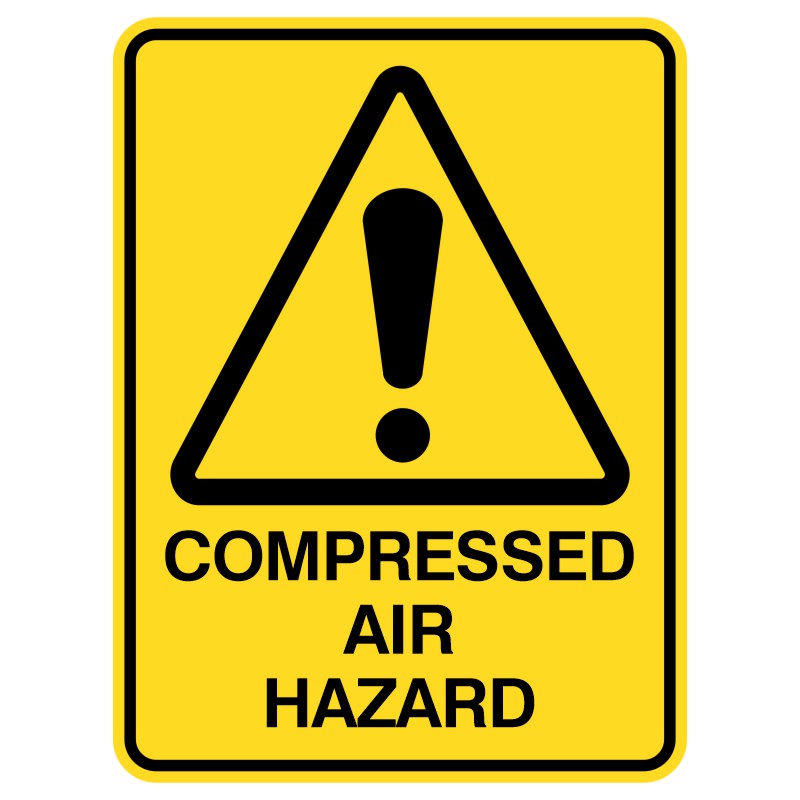 We have durable aluminum signs that enhance safety around air-powered machines. Weather-resistant and long-lasting, they stay bright and clear, serving as effective reminders to promote caution. They're easy to install and help keep everyone safe.