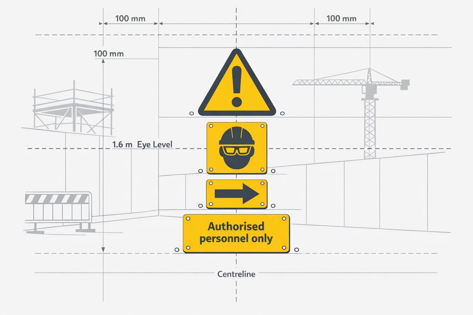 Worksite Sign Dimensions Customising Safety Signs for Worksites | PXP SAFETY