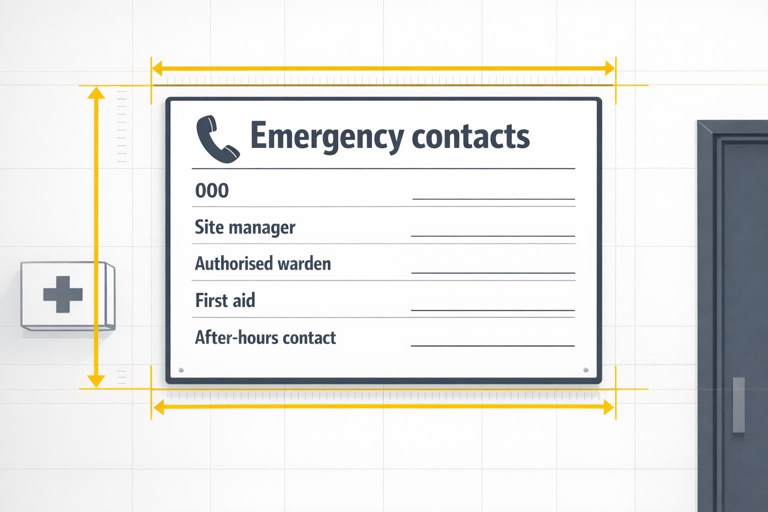Entry Contact Sign Emergency Contact Signs — Compliance Guide | PXP SAFETY