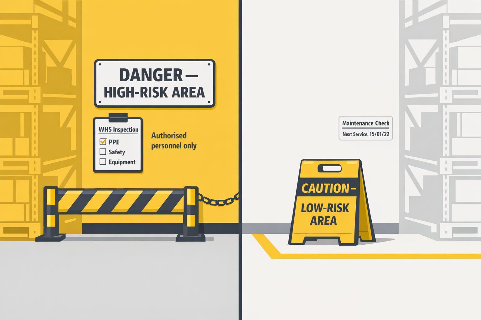 High-Risk Areas vs Low-Risk: Signage Needs | PXP SAFETY